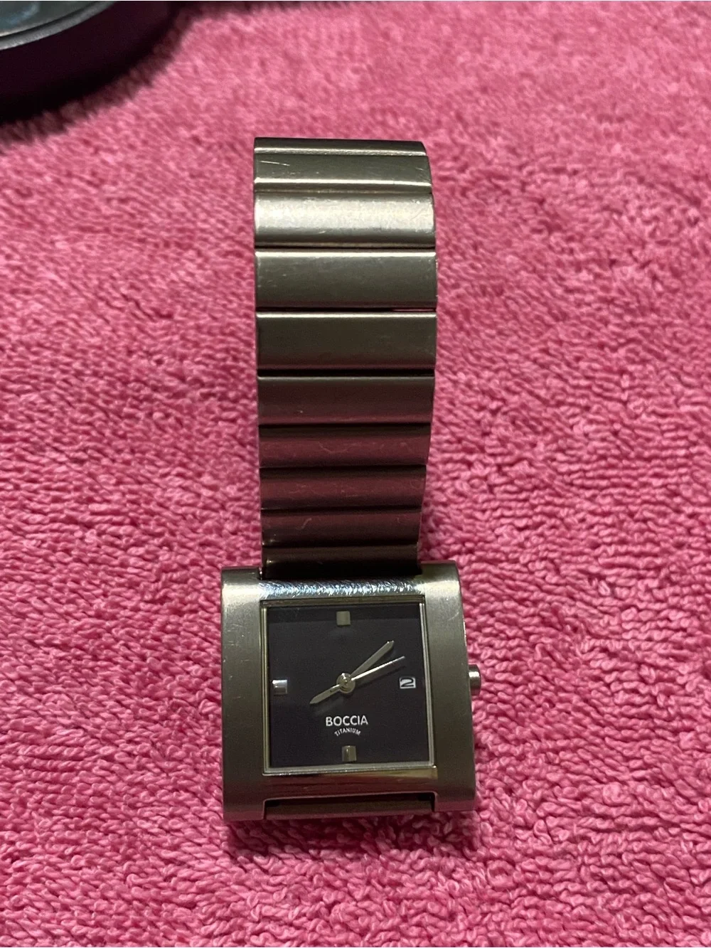 Titanium Square Black Dial Watch